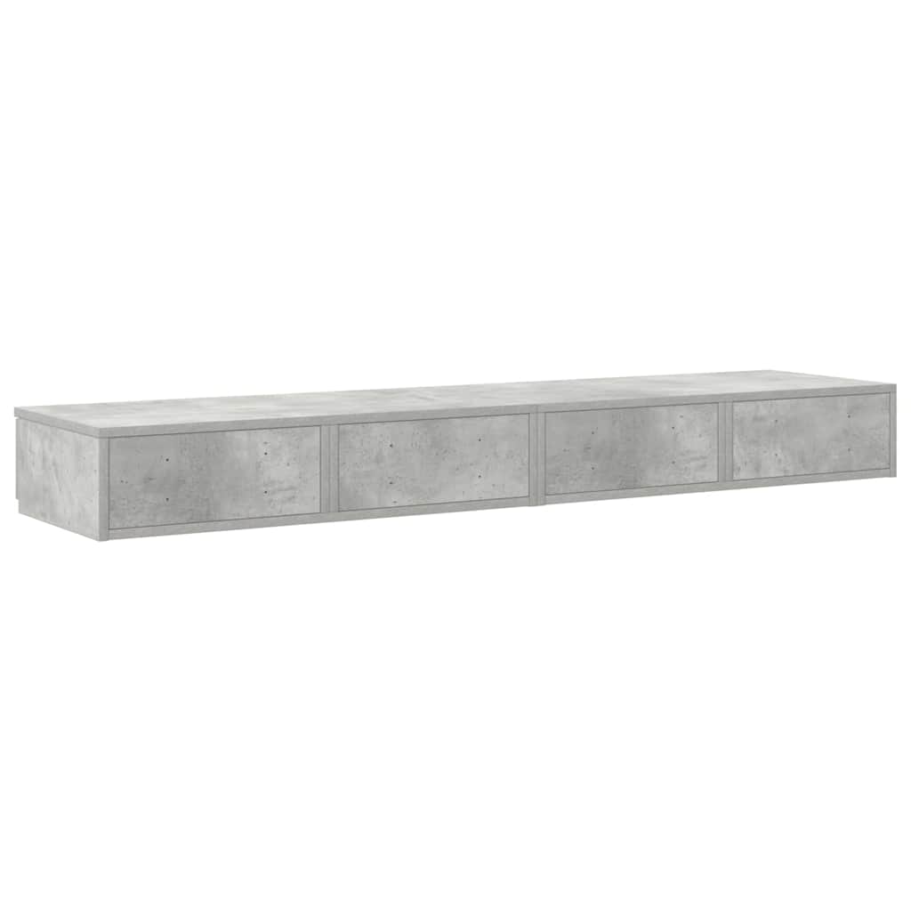 vidaXL Szuflady do łóżka Betonowy szary 135 x 36,5 x 16,5 cm