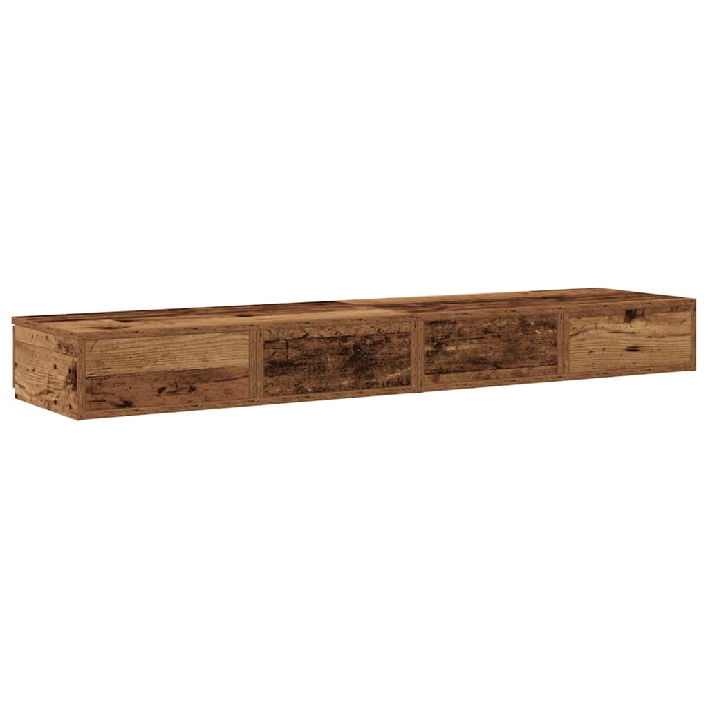 vidaXL Szuflady do łóżka z szufladą Stare drewno 135 x 36,5 x 16,5 cm