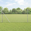 vidaXL Spawana siatka ogrodzeniowa Srebrny