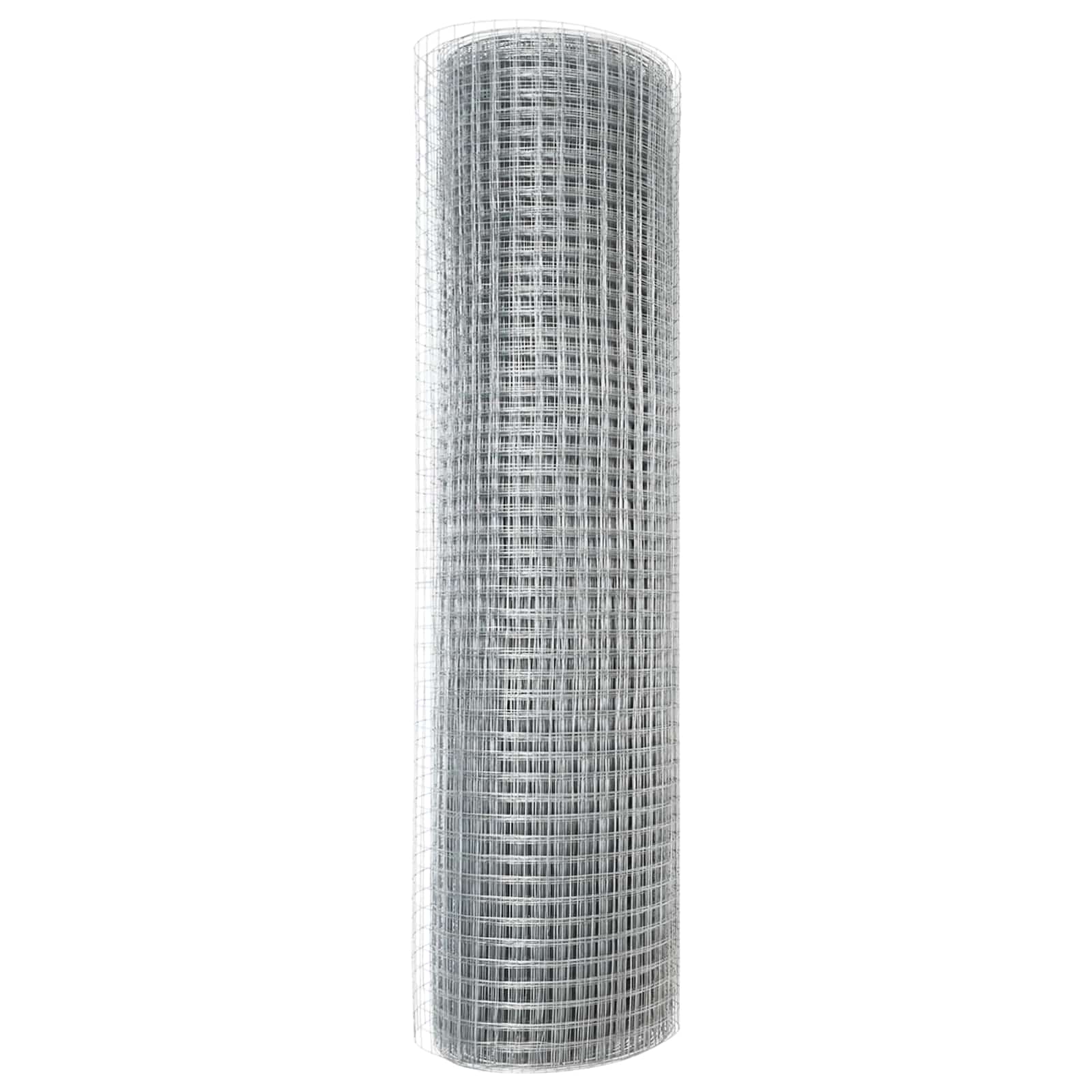 vidaXL Spawana siatka ogrodzeniowa Srebrny