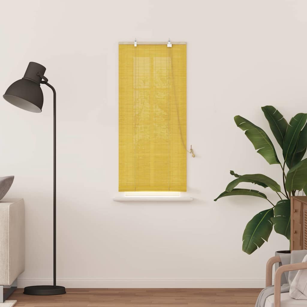 vidaXL Roleta żółty 60 x 160 cm Bambus