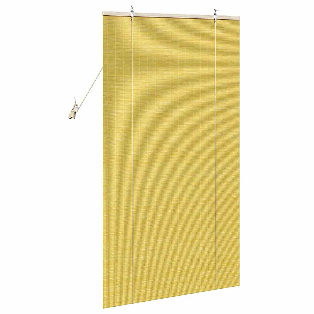 vidaXL Roleta żółty 80 x 160 cm Bambus