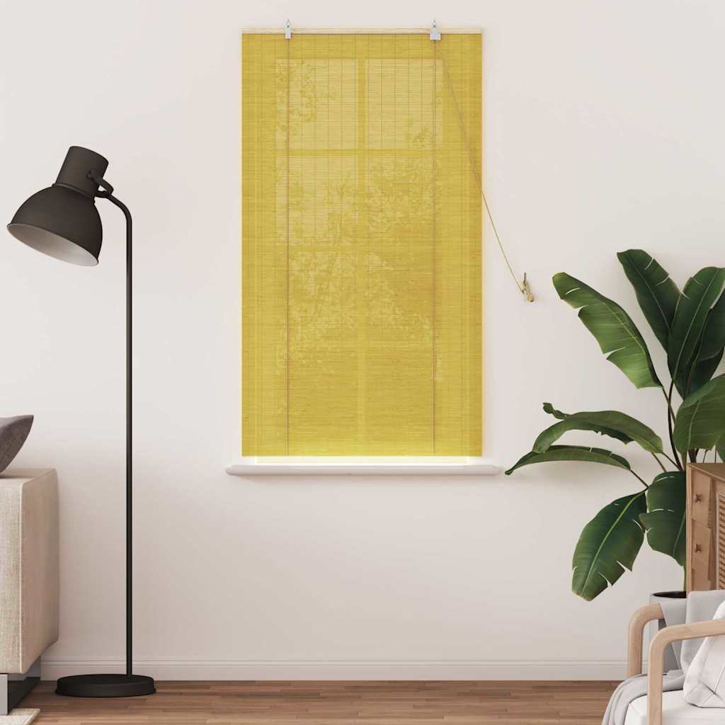 vidaXL Roleta żółty 90 x 160 cm Bambus