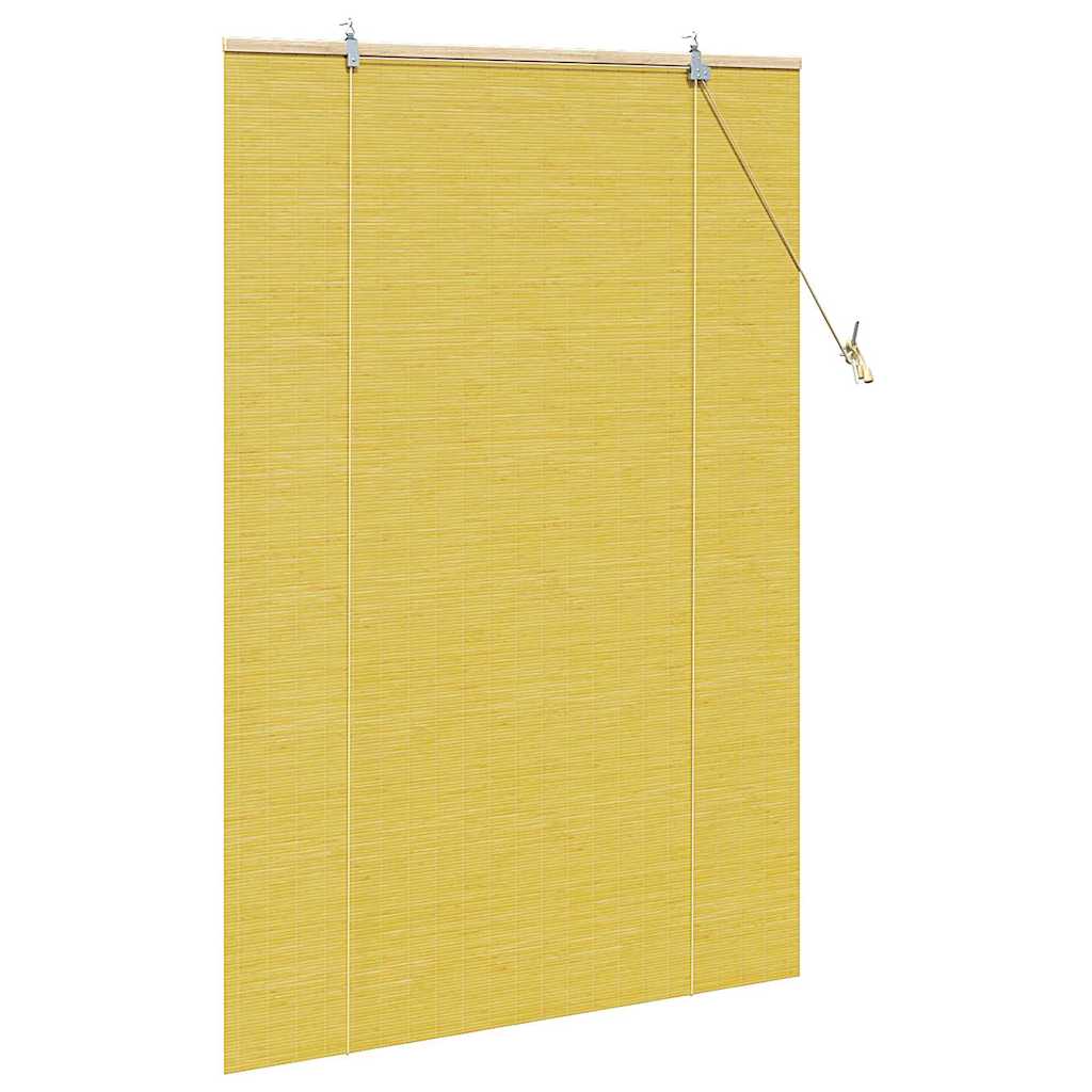 vidaXL Roleta żółty 110 x 160 cm Bambus
