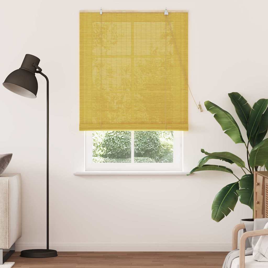 vidaXL Roleta żółty 120 x 220 cm Bambus