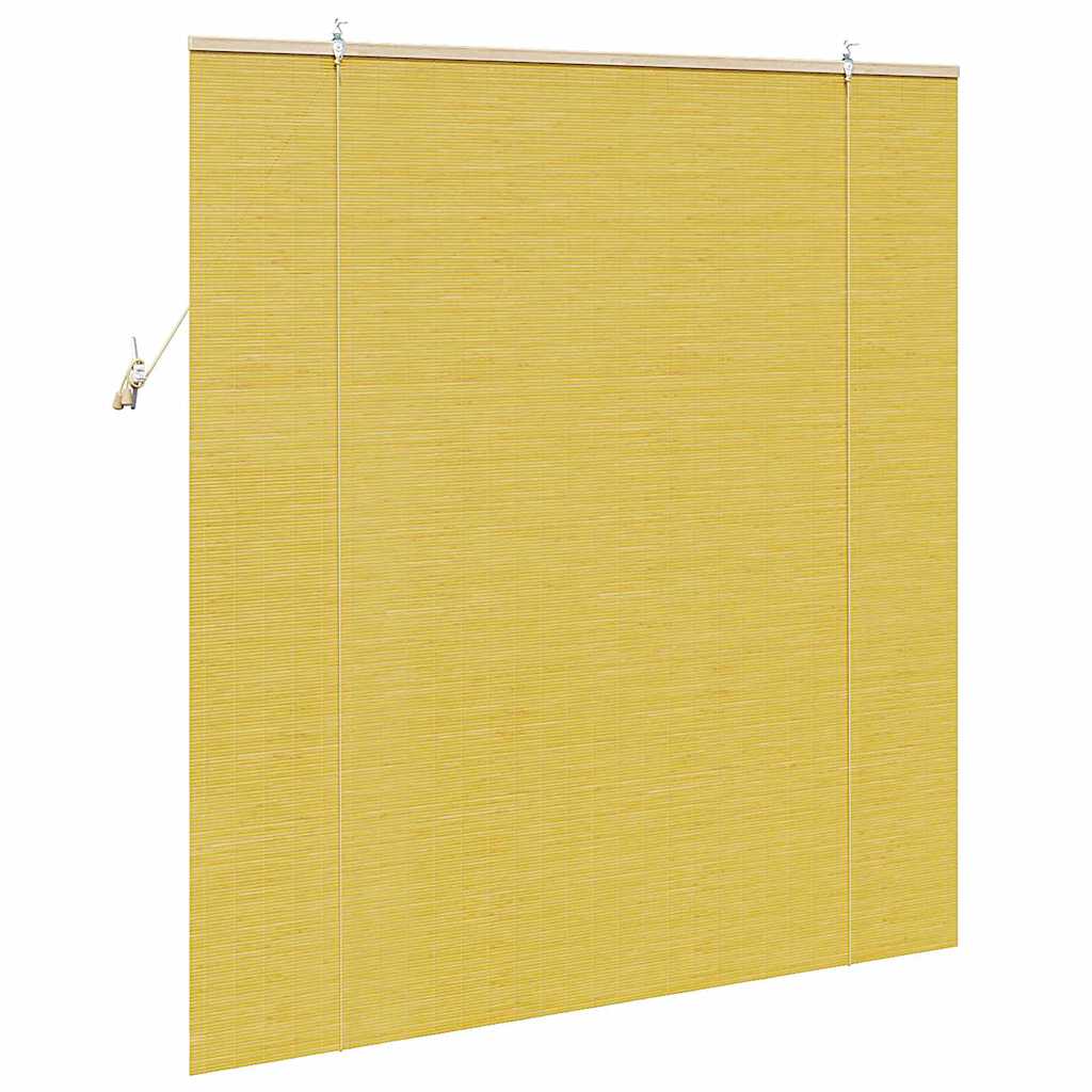 vidaXL Roleta żółty 140 x 160 cm Bambus
