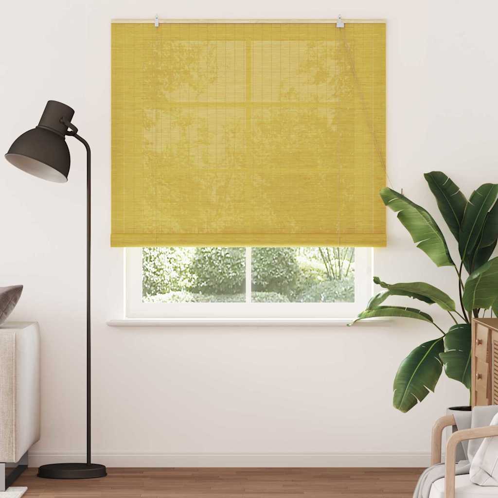 vidaXL Roleta żółty 140 x 220 cm Bambus