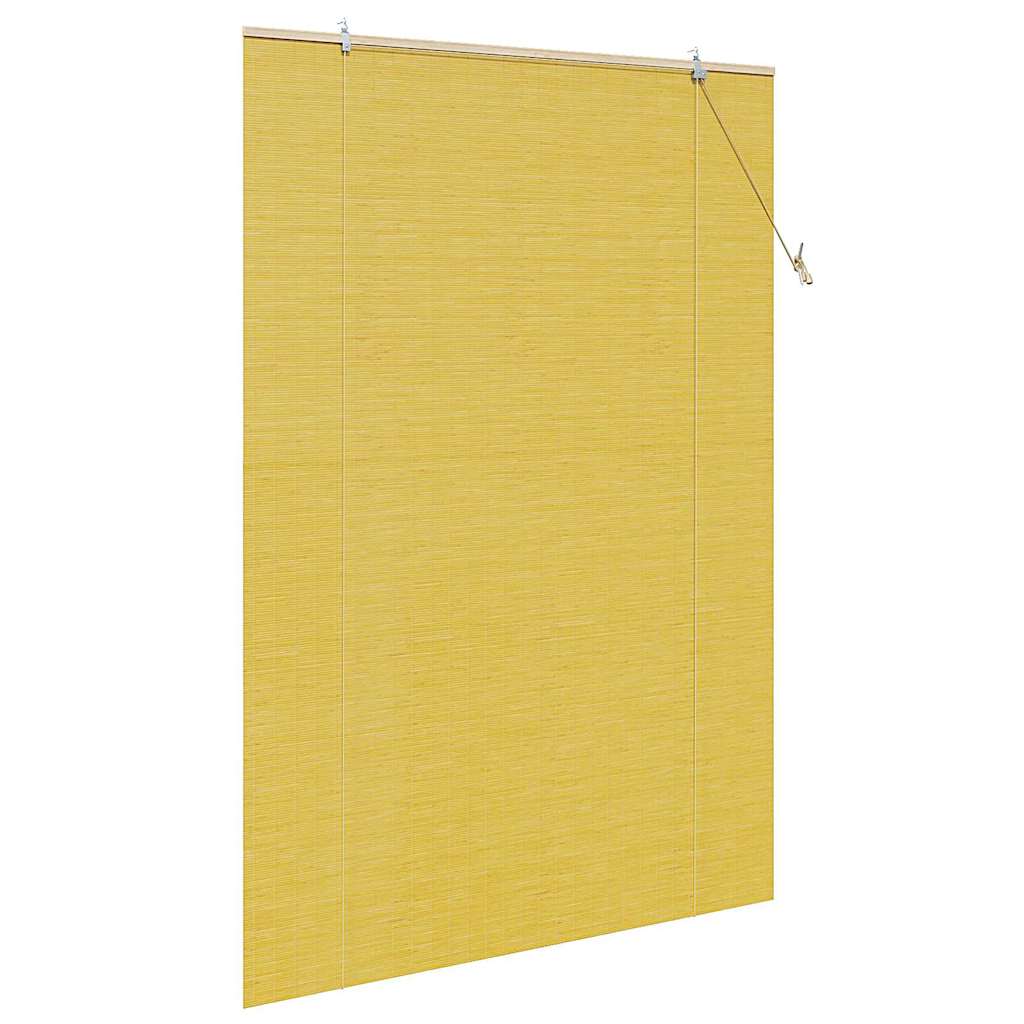 vidaXL Roleta żółty 140 x 220 cm Bambus