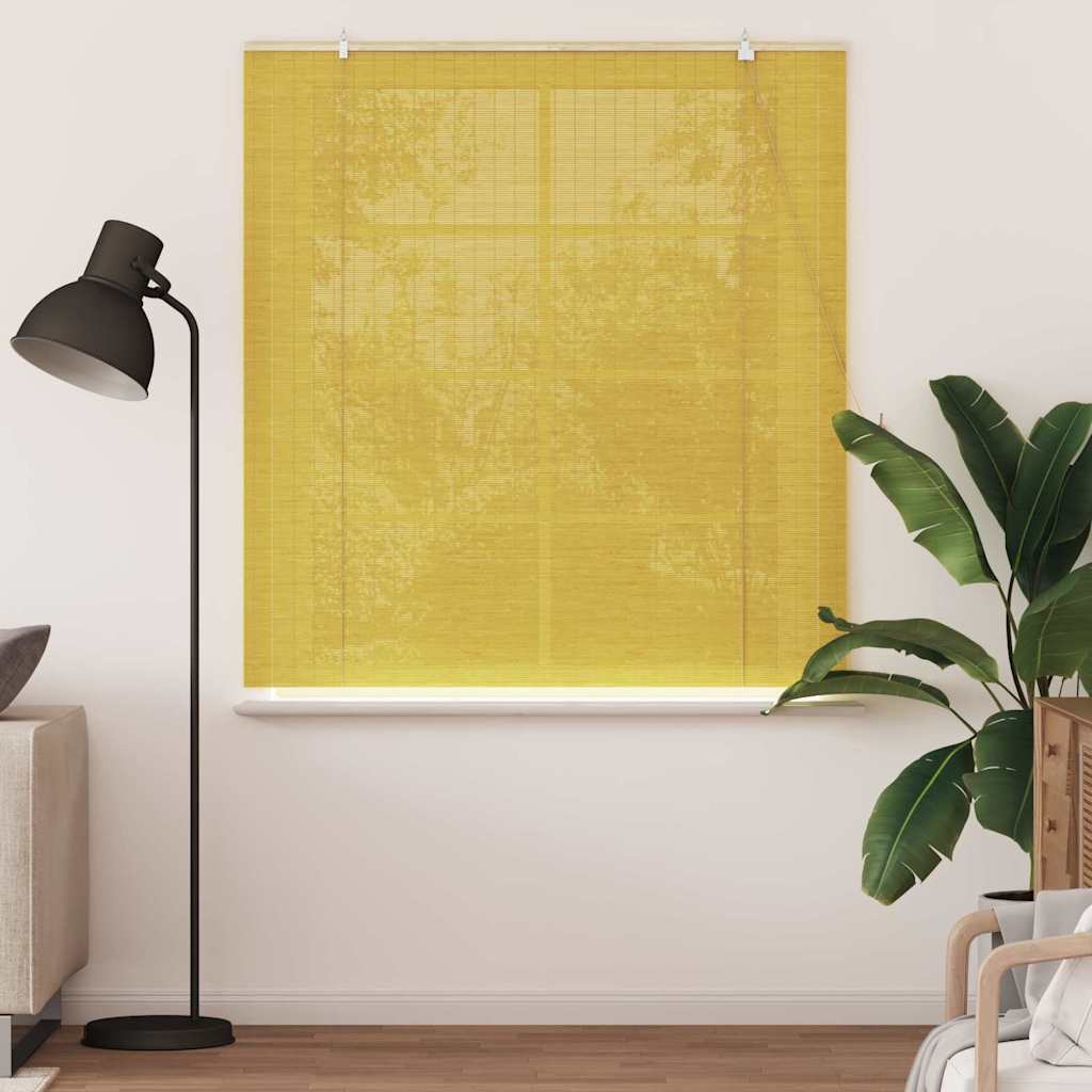 vidaXL Roleta żółty 150 x 160 cm Bambus