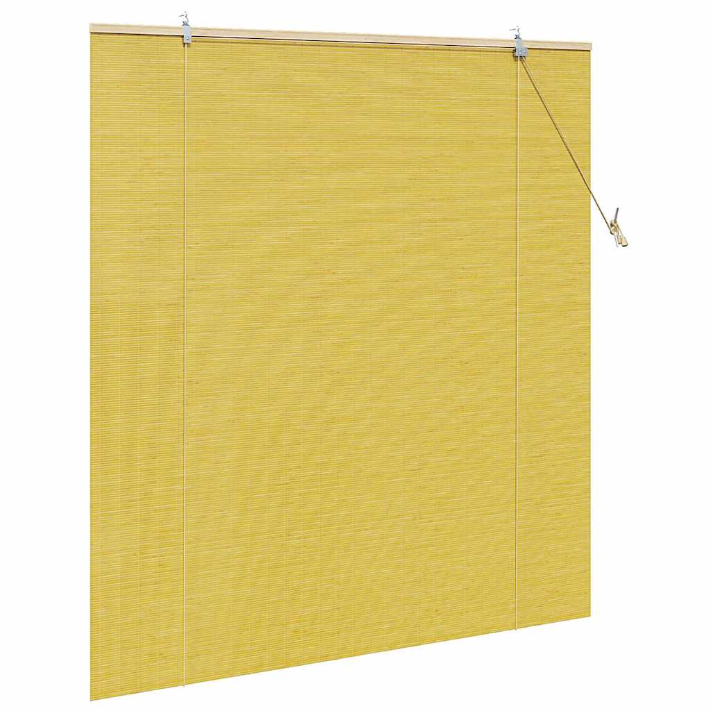 vidaXL Roleta żółty 150 x 160 cm Bambus