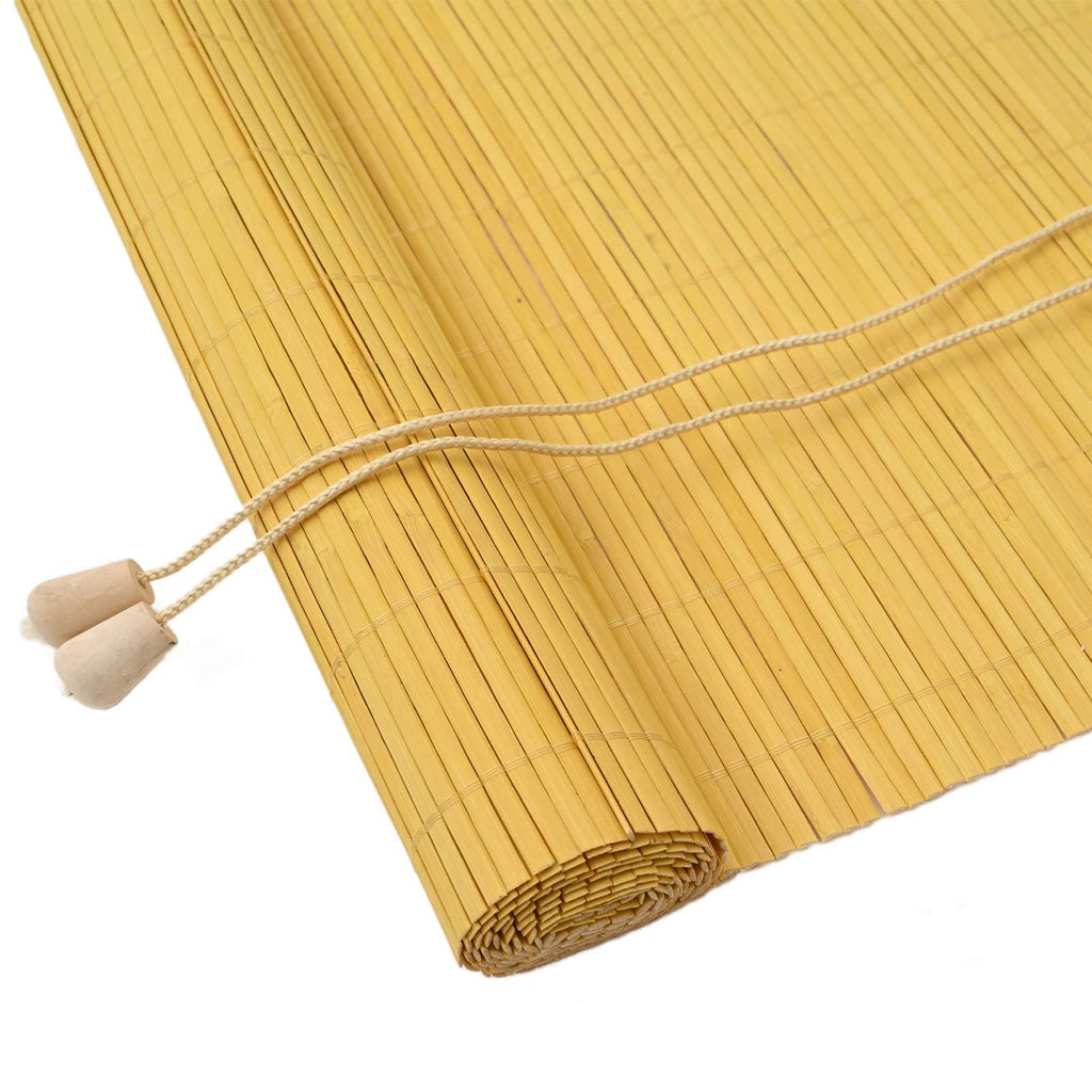 vidaXL Roleta żółty 150 x 220 cm Bambus