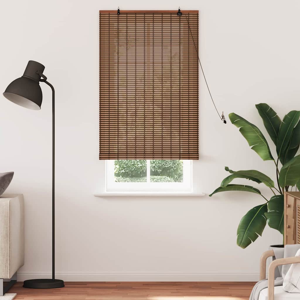 vidaXL Roleta brązowy 90 x 220 cm Bambus