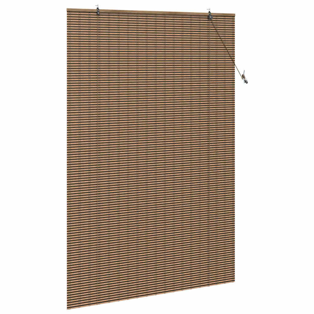 vidaXL Roleta z zasłonami Brązowy 150 x 220 cm Bambus