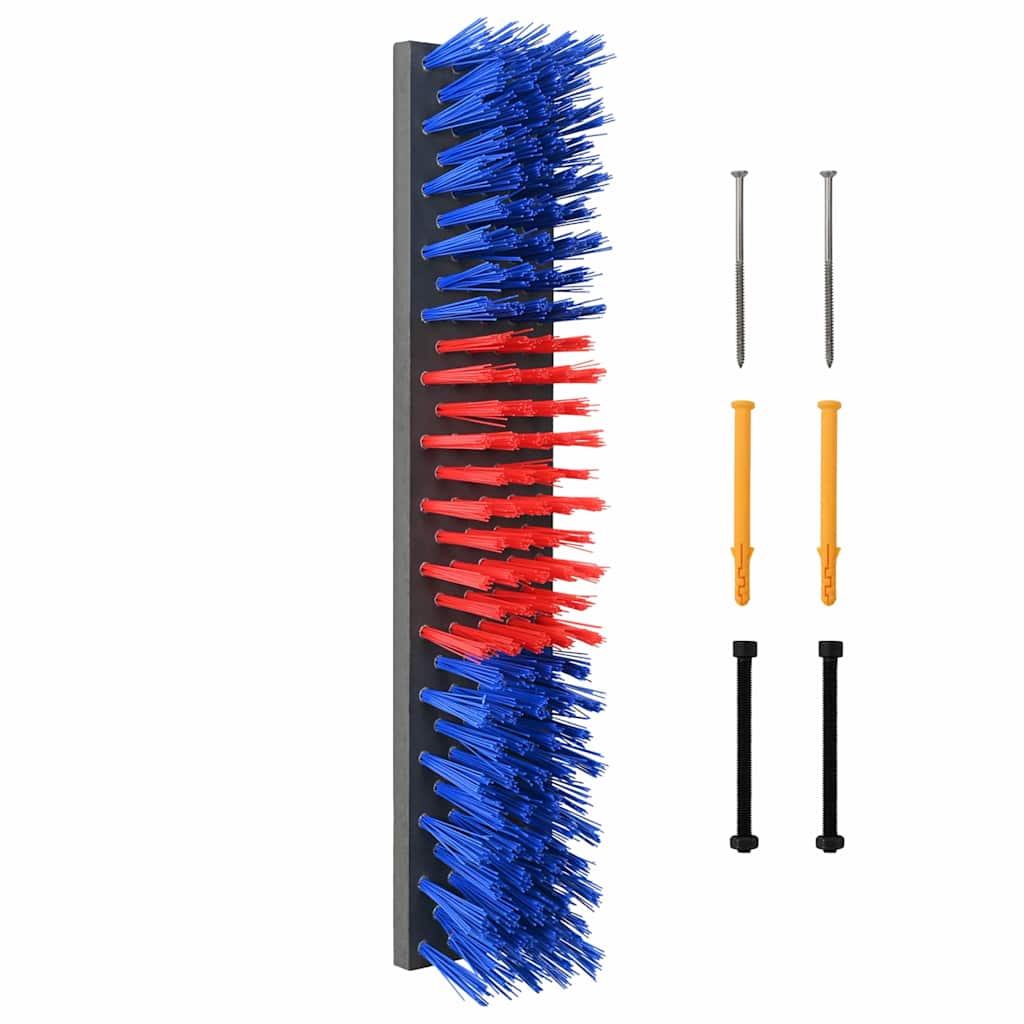 vidaXL Szczotki do bydła Czerwony i niebieski 50 x 10 x 6.5 cm