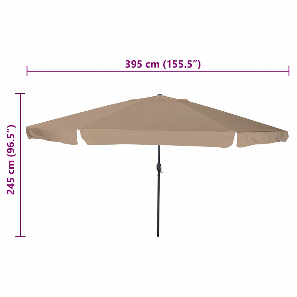 vidaXL Parasolka ogrodowa Ciemnoszary 394 x 394 x 248 cm