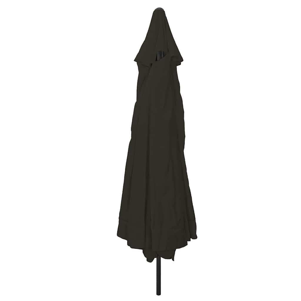 vidaXL Parasolka ogrodowa Czarny 394 x 394 x 248 cm Poliester i Stal