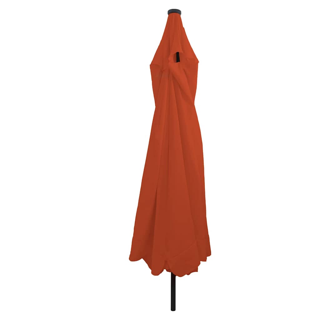vidaXL Parasolka ogrodowa terakota 395 x 395 x 245 cm Poliester