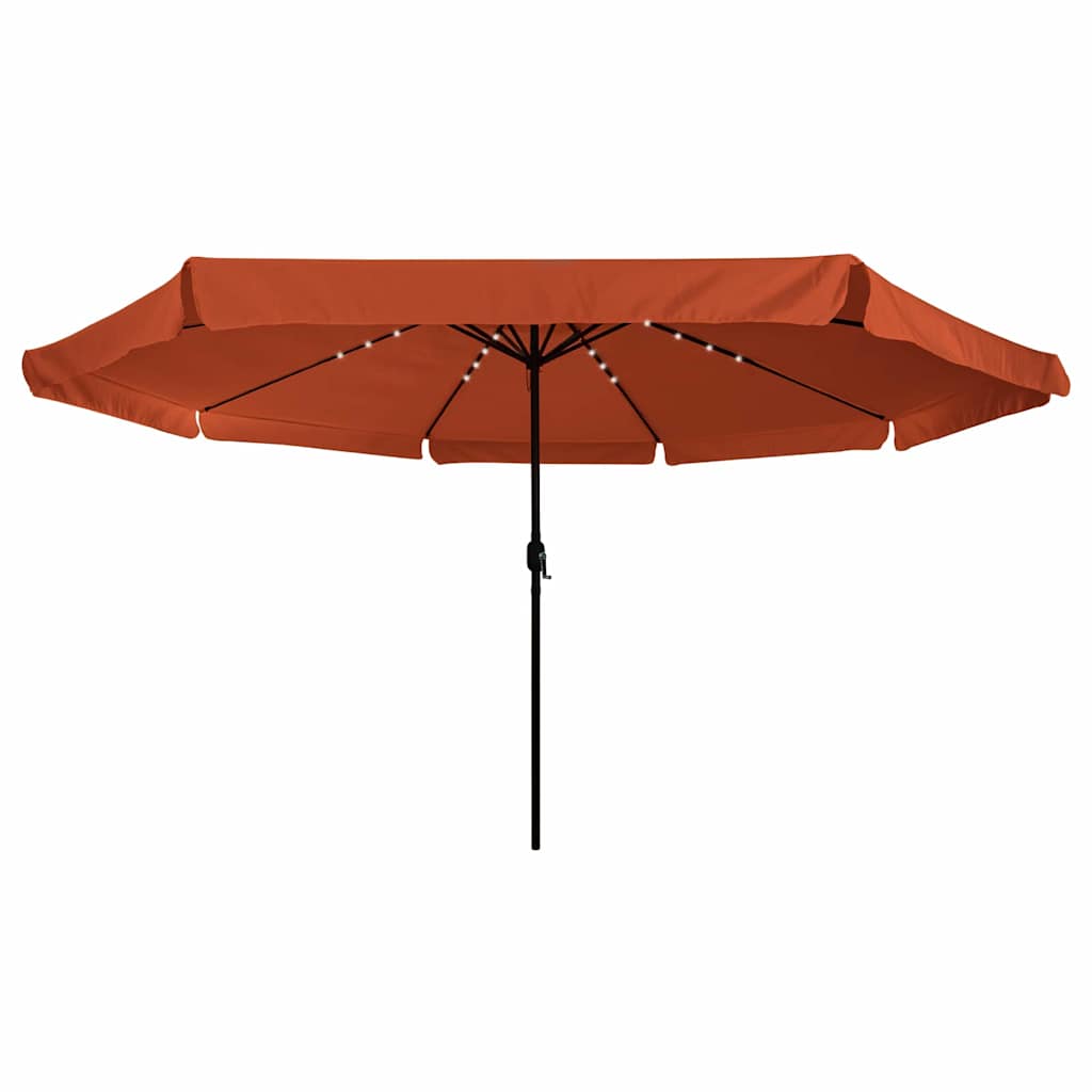 vidaXL Parasolka ogrodowa terakota 395 x 395 x 245 cm Poliester
