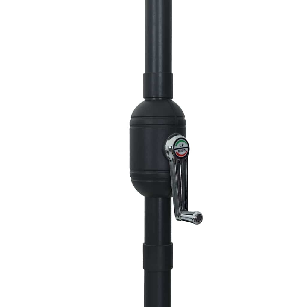 vidaXL Parasolka ogrodowa Czarny 395 x 395 x 245 cm Poliester