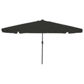 vidaXL Parasolka ogrodowa Czarny 395 x 395 x 245 cm Poliester