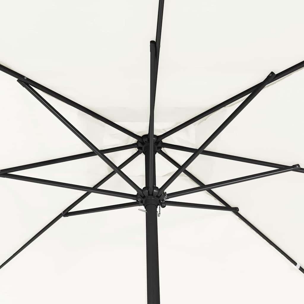 vidaXL Parasolka ogrodowa piaskowy 295 x 295 x 245 cm Poliester i Stal