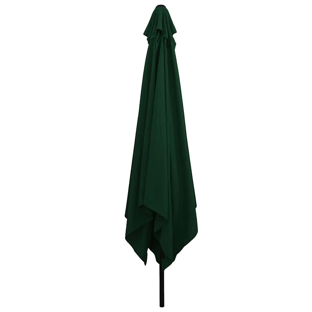vidaXL Parasolka ogrodowa Zielony 295 x 295 x 245 cm Poliester i Stal