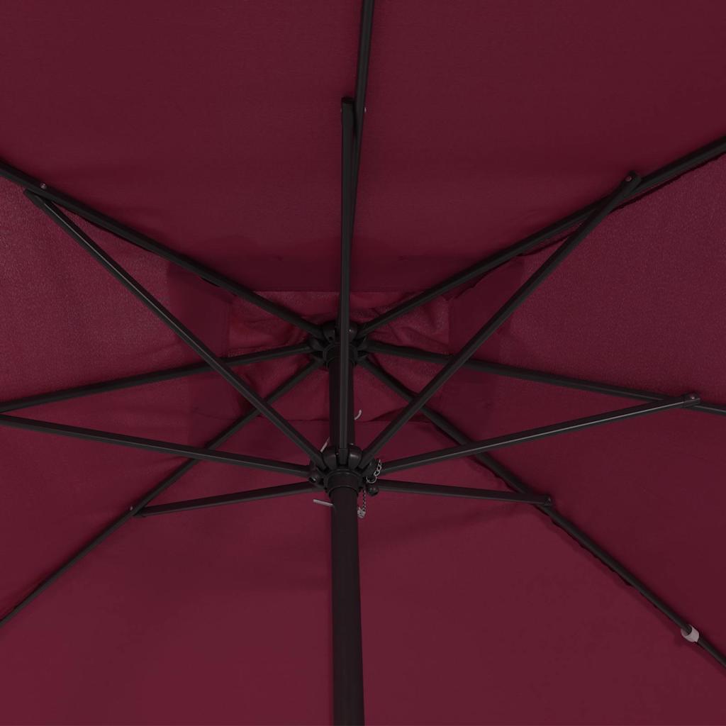 vidaXL Parasolka ogrodowa Bordeaux Czerwony 295 x 295 x 245 cm