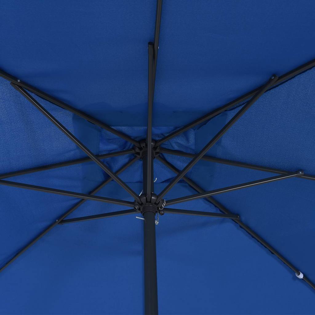 vidaXL Parasolka ogrodowa Niebieski azur 295 x 295 x 245 cm
