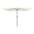 vidaXL Parasolka ogrodowa piaskowy 295 x 295 x 245 cm Poliester i Stal
