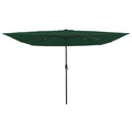 vidaXL Parasolka ogrodowa Zielony 295 x 295 x 245 cm Poliester i Stal