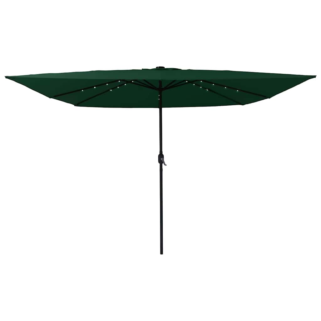 vidaXL Parasolka ogrodowa Zielony 295 x 295 x 245 cm Poliester i Stal