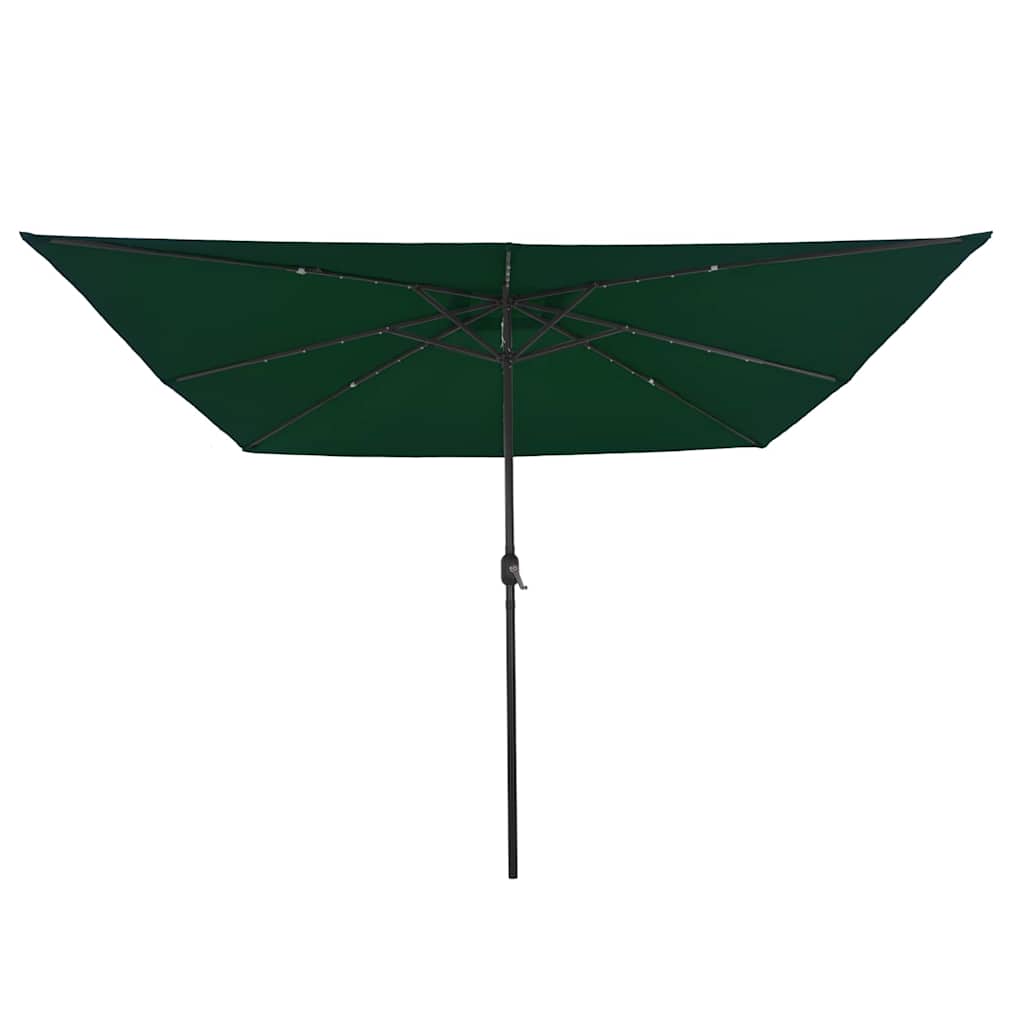 vidaXL Parasolka ogrodowa Zielony 295 x 295 x 245 cm Poliester i Stal