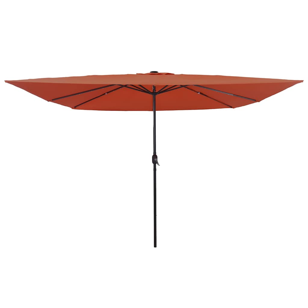 vidaXL Parasolka ogrodowa terakota 295 x 295 x 245 cm Poliester i Stal