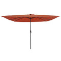 vidaXL Parasolka ogrodowa terakota 295 x 295 x 245 cm Poliester i Stal