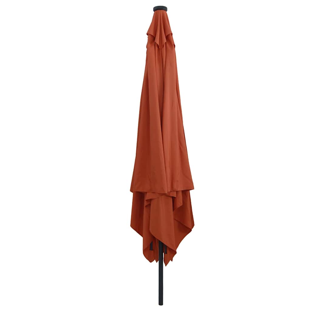 vidaXL Parasolka ogrodowa terakota 295 x 295 x 245 cm Poliester i Stal