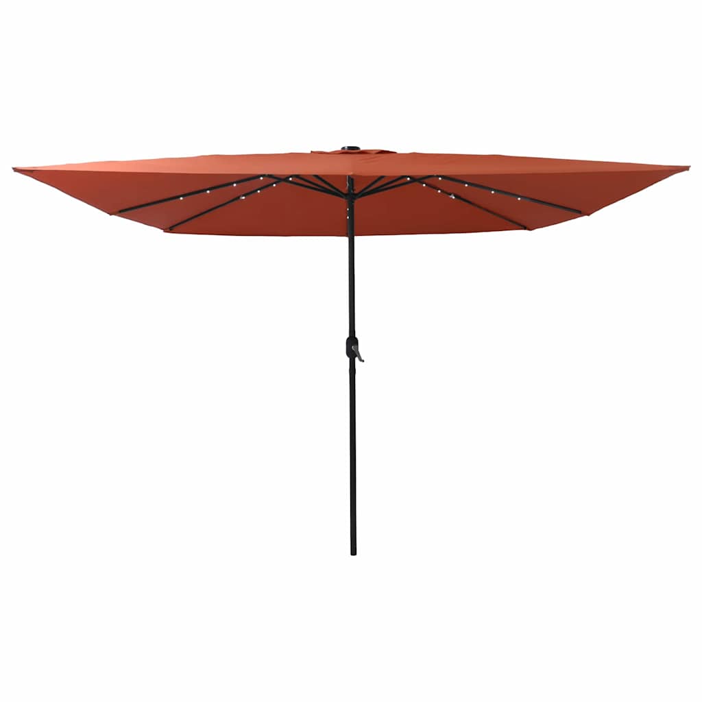 vidaXL Parasolka ogrodowa terakota 295 x 295 x 245 cm Poliester i Stal