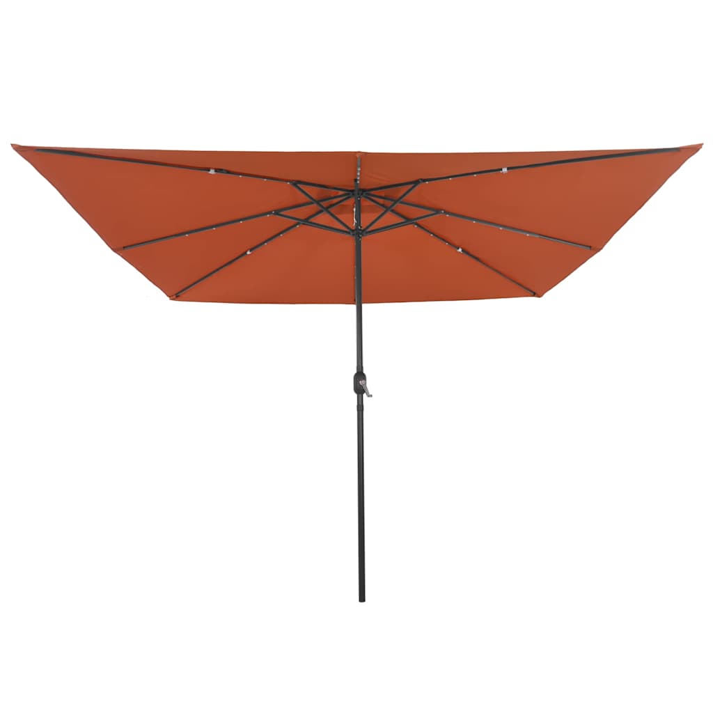 vidaXL Parasolka ogrodowa terakota 295 x 295 x 245 cm Poliester i Stal