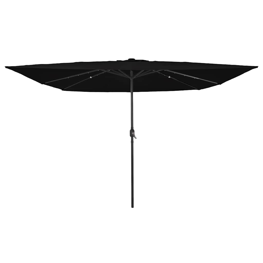 vidaXL Parasolka ogrodowa Czarny 295 x 295 x 245 cm Poliester i Stal