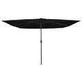 vidaXL Parasolka ogrodowa Czarny 295 x 295 x 245 cm Poliester i Stal