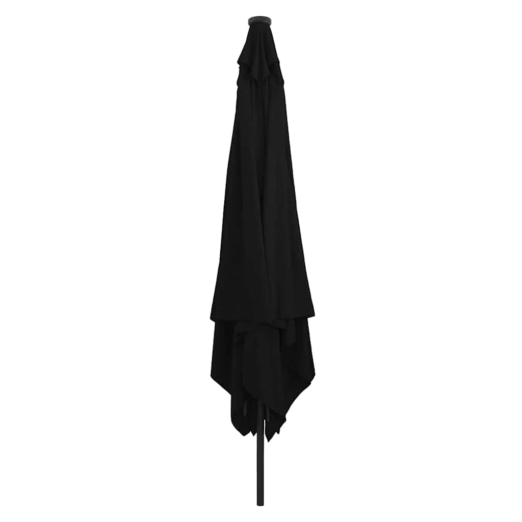 vidaXL Parasolka ogrodowa Czarny 295 x 295 x 245 cm Poliester i Stal