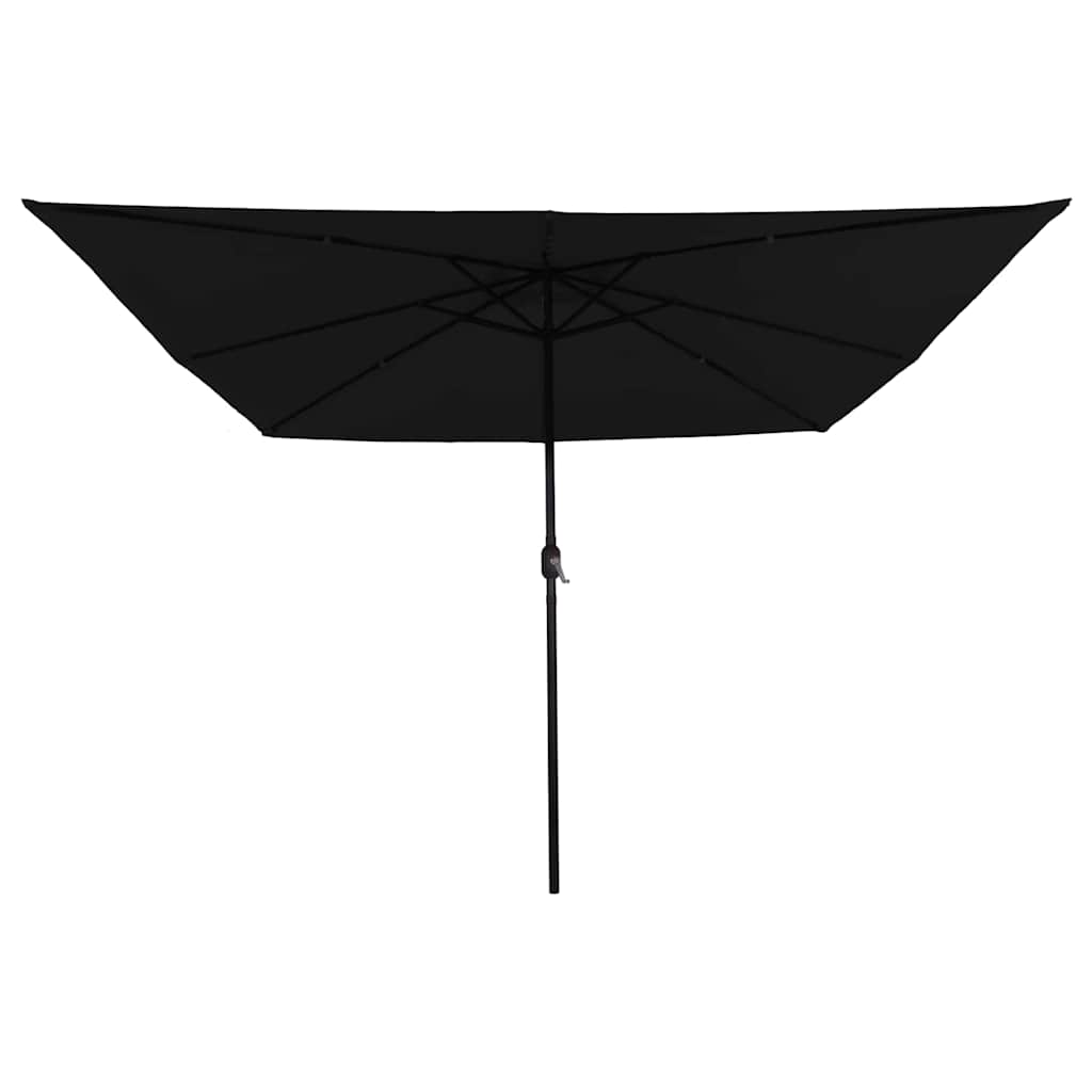 vidaXL Parasolka ogrodowa Czarny 295 x 295 x 245 cm Poliester i Stal