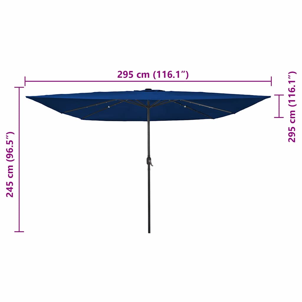 vidaXL Parasolka ogrodowa 295 x 295 x 245 cm Poliester i Stal