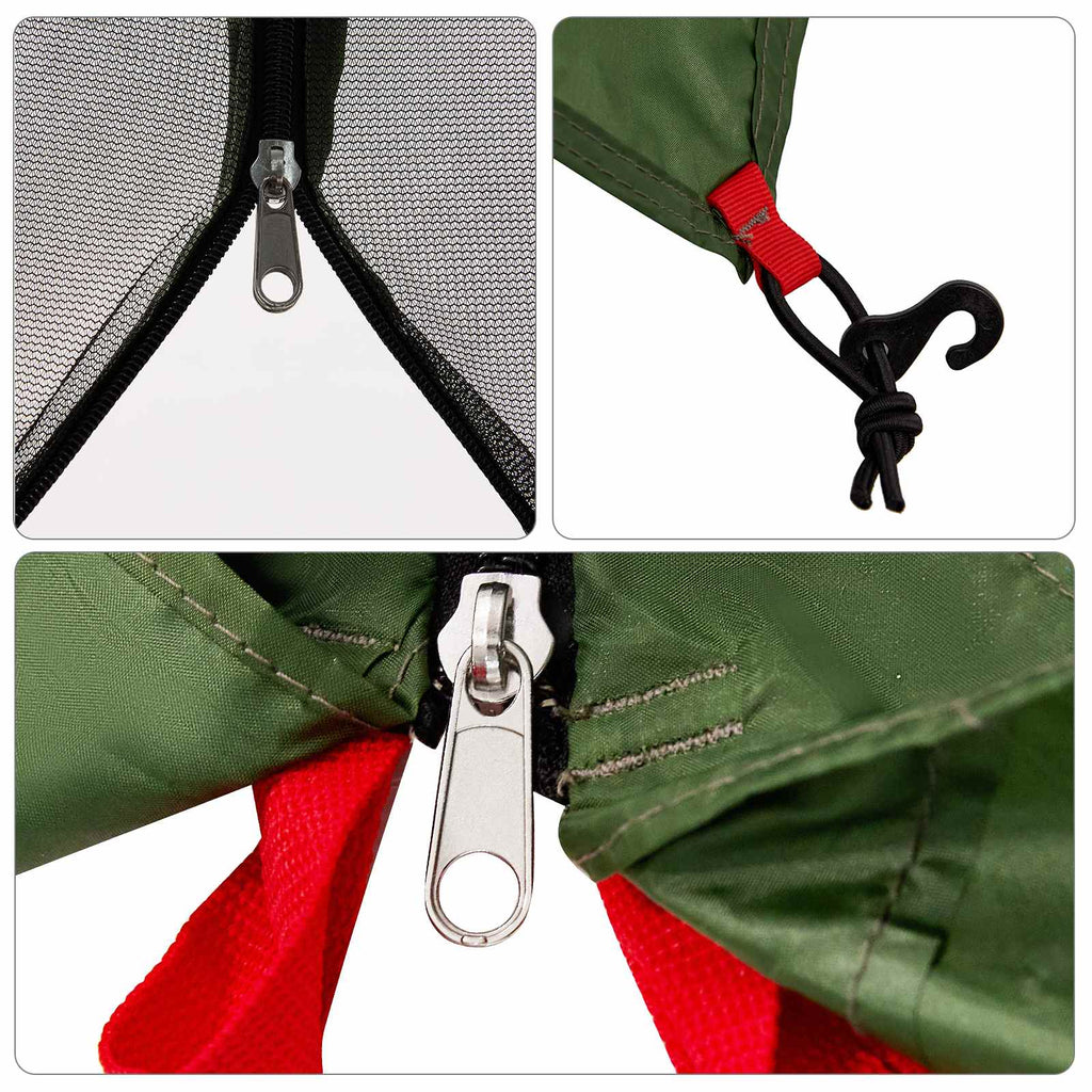 vidaXL Zestaw Namiotów Kempingowych 2 pcs Zielony Tafta i Tkanina