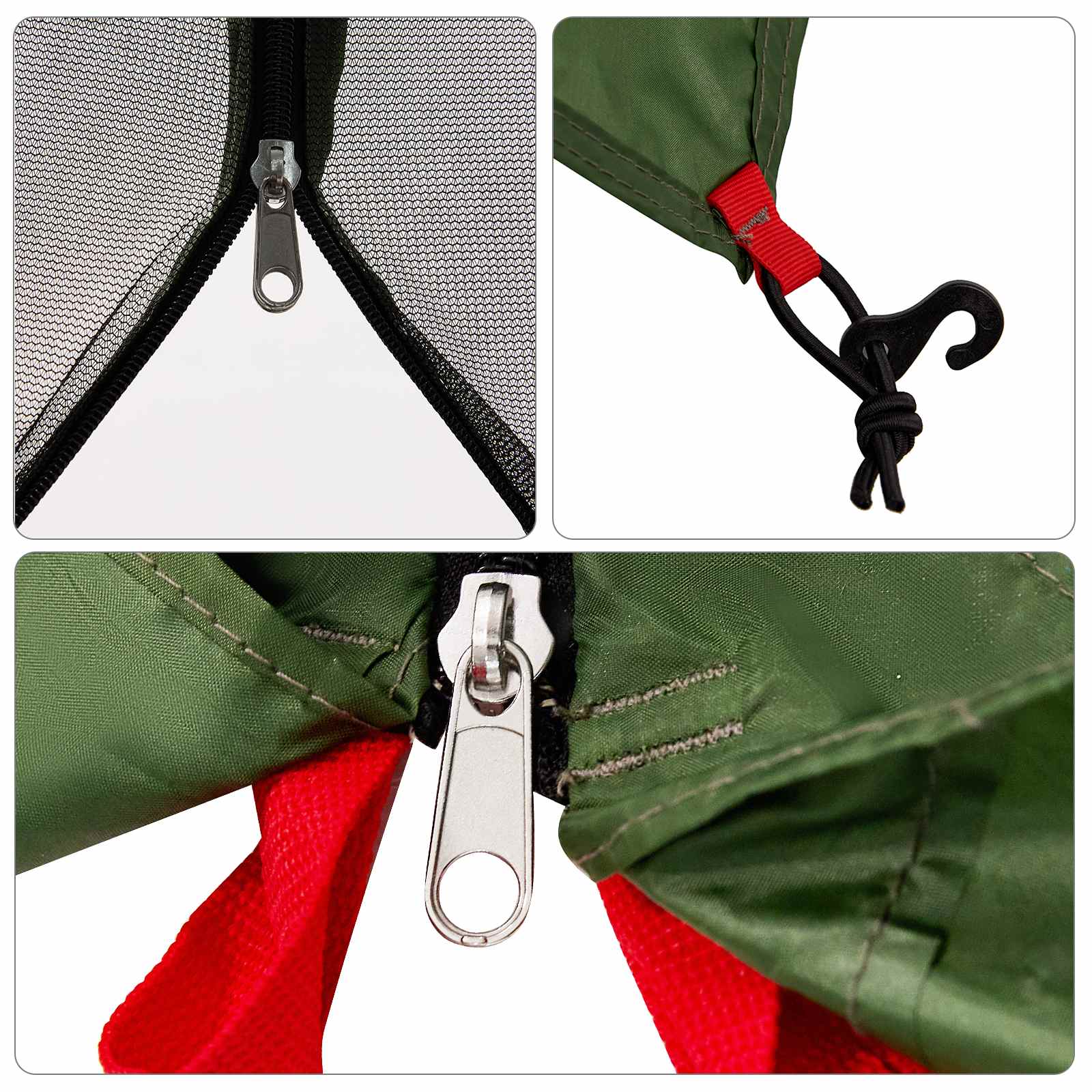 vidaXL Zestaw Namiotów Kempingowych 2 pcs Zielony Tafta i Tkanina