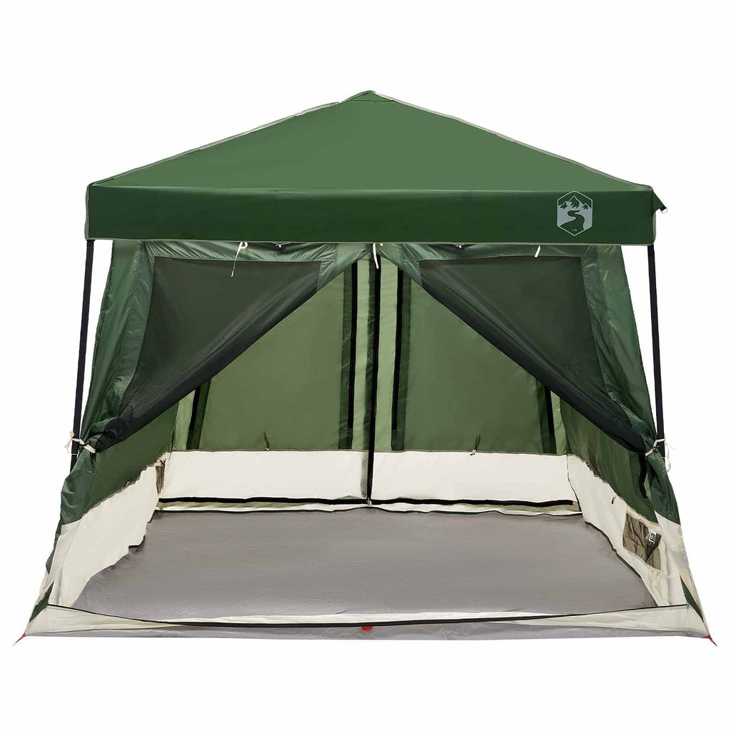 vidaXL Zestaw Namiotów Kempingowych 2 pcs Zielony Tafta i Tkanina