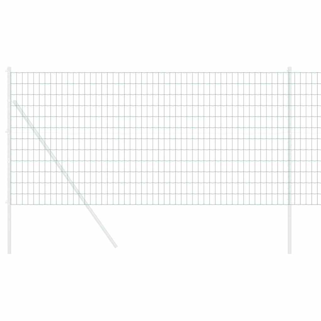 vidaXL Ogrodzenie Euro Zielony 1,2 x 10 m Żelazo pokryte PVC