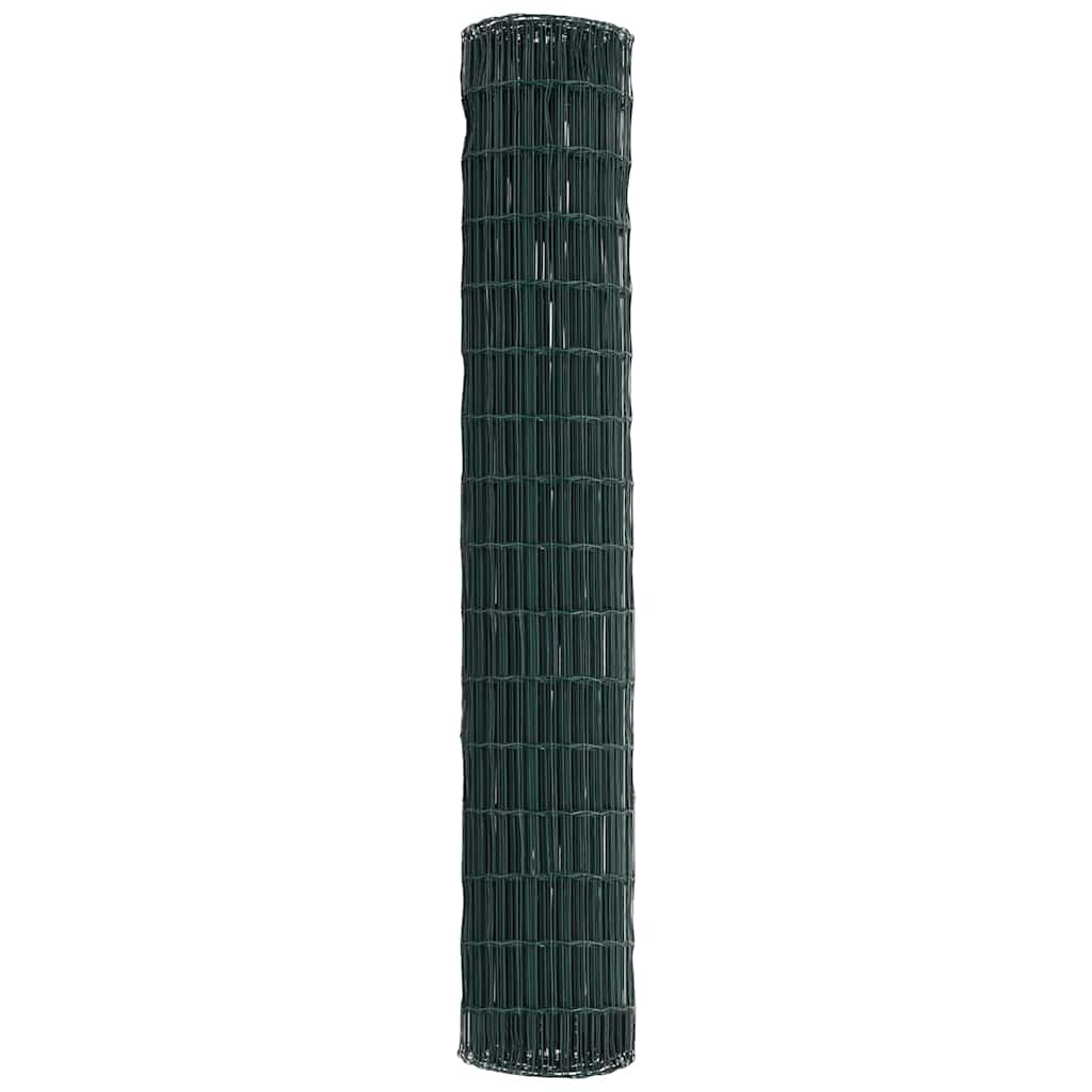 vidaXL Ogrodzenie Euro Zielony 1,6 x 10 m Żelazo pokryte PVC