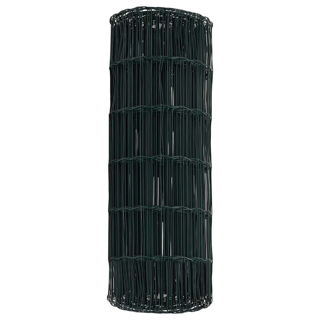 vidaXL Ogrodzenie Euro Zielony 0,6 x 10 m Żelazo pokryte PVC