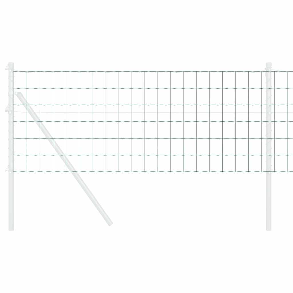 vidaXL Ogrodzenie Euro Zielony 0,8 x 10 m Żelazo pokryte PVC