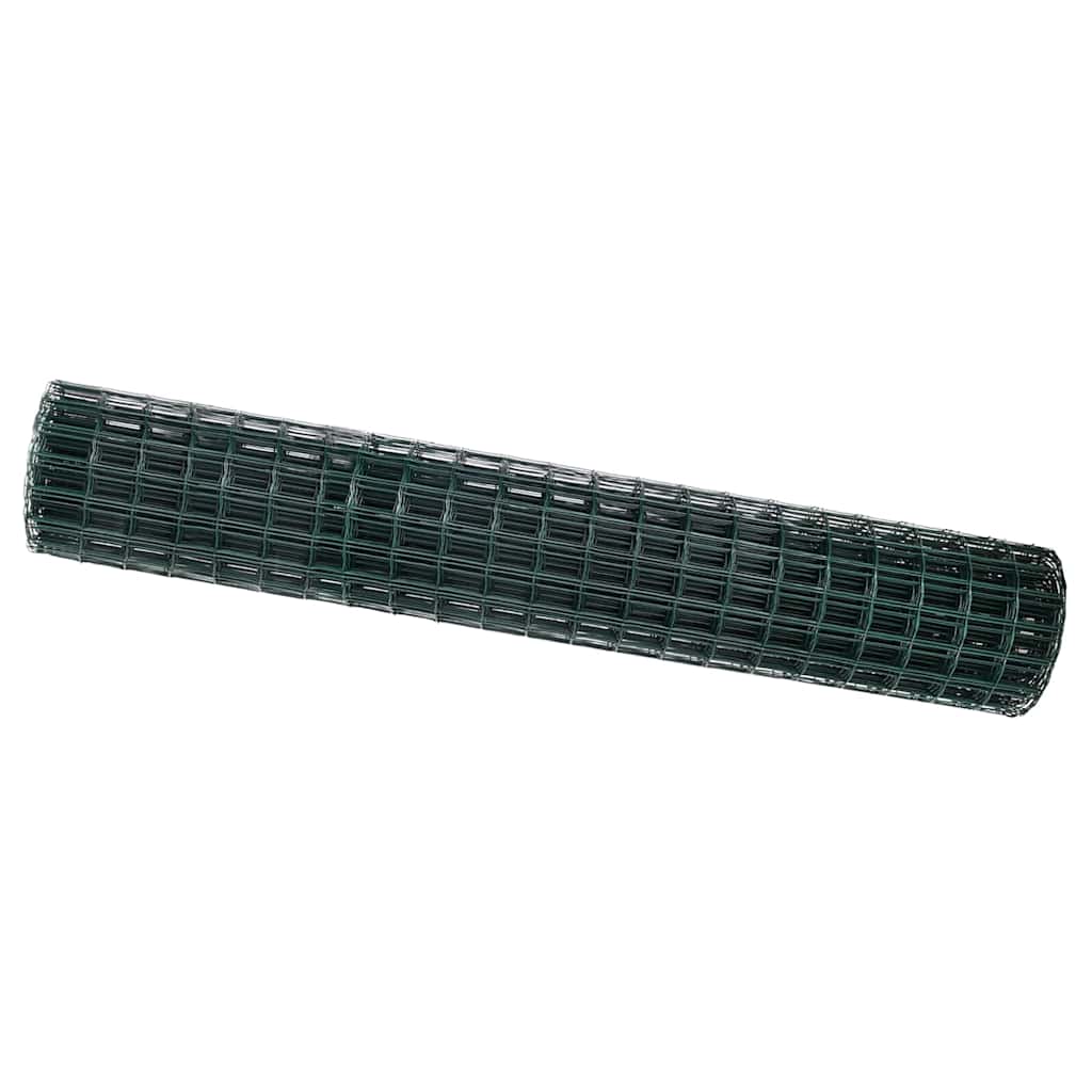vidaXL Ogrodzenie Euro Zielony 1,5 x 10 m Żelazo pokryte PVC